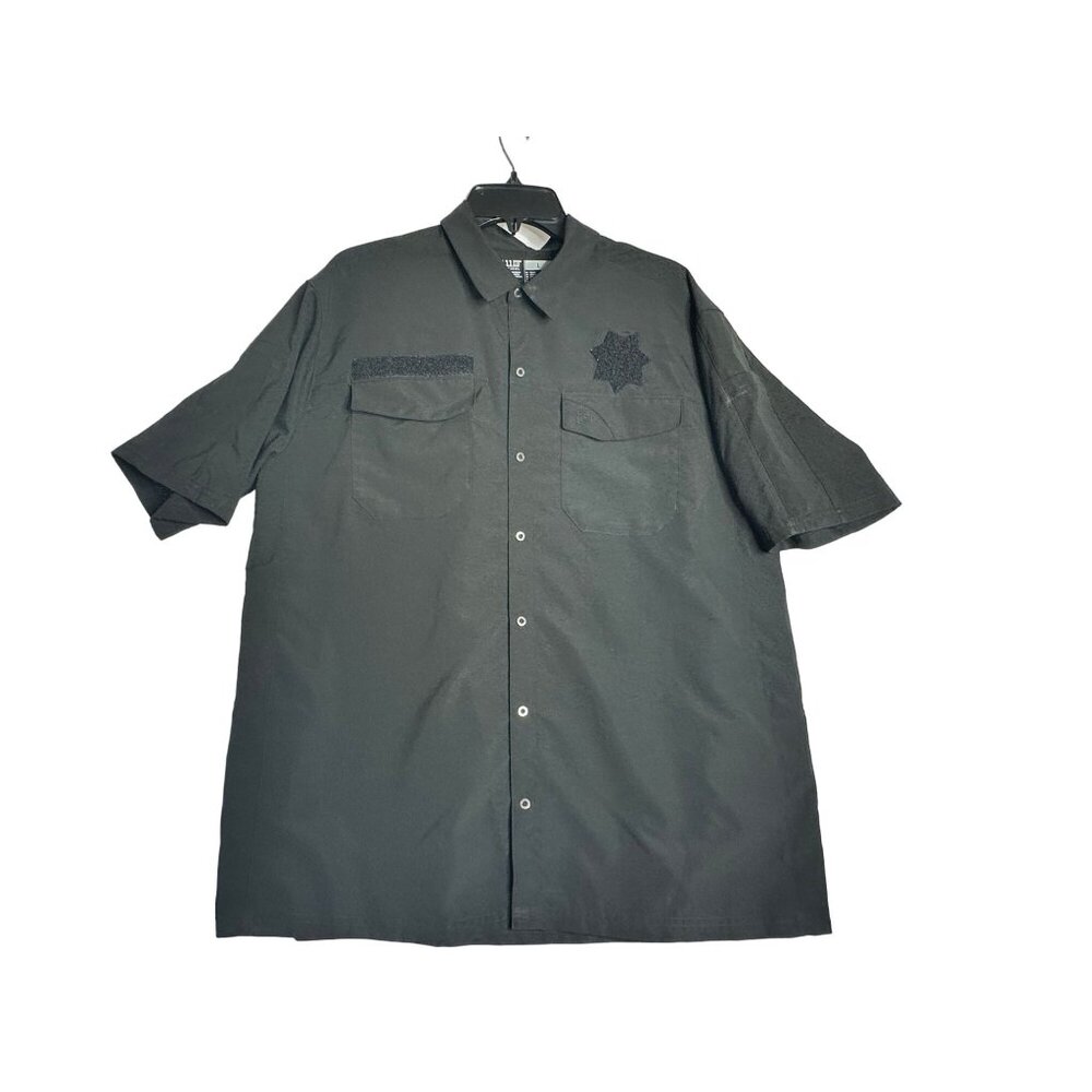 5.11 Tactical Black Vented Uniform Short Sleeve Shirt Men's Large